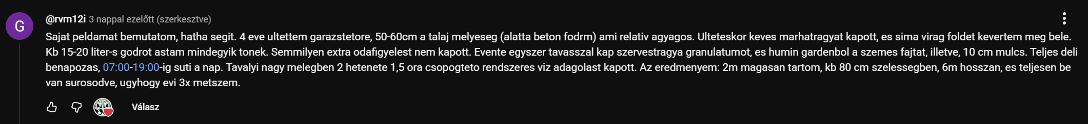 Vásárlói tapasztalat: 2 méteres növekedés garázstetőn, agyagos talajban Humin Garden használatával – YouTube-vélemény.